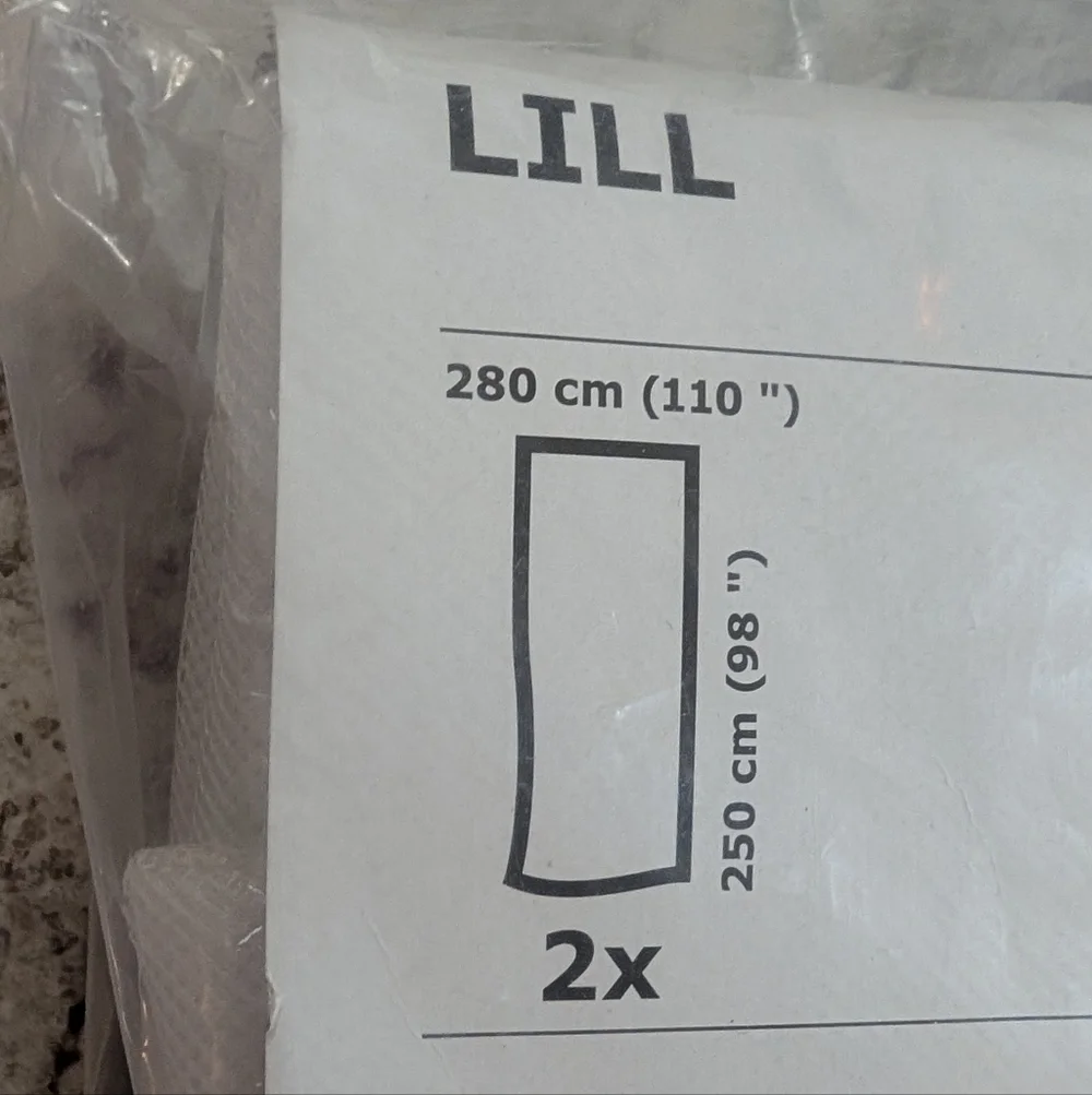 Ikea Sheer Curtains White Rod Pocket Net 98